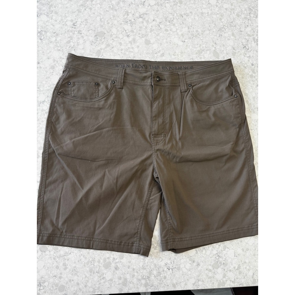 Prana Zion Shorts Mens 40 Brown Stretch Hiking Outdoor Breathe RN124977